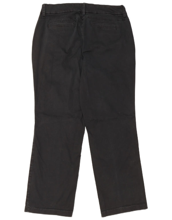 LEE Damen Curvy Fit Straight Casual Hose US 16 2XL W36 L31 Schwarz