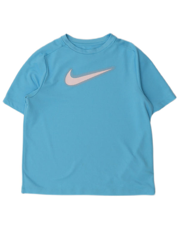 Nike Dri Fit Grafik-T-Shirt für Jungen, 13–14 Jahre, XL, Blau, Polyester