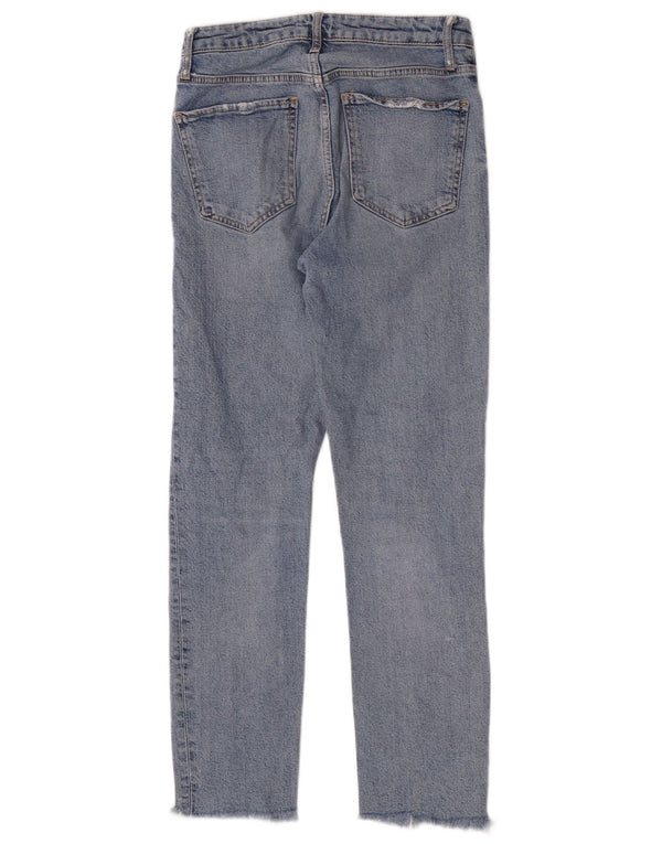 Zara Damen Straight Jeans EU 36 XS W26 L27 Blau