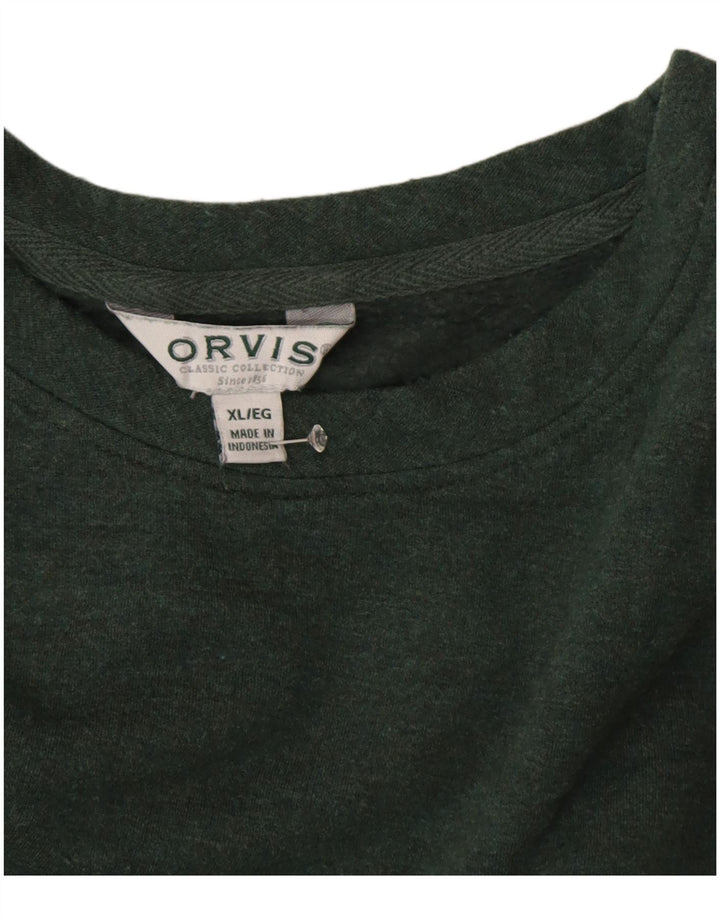 ORVIS Damen Übergroßer Sweatshirt-Pullover UK 18 XL Grün
