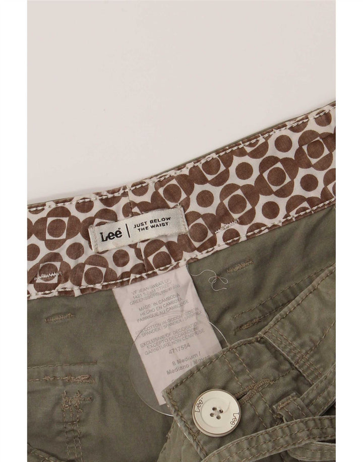 Lee Damen Cargoshorts US 8 Medium W30 Grüne Baumwolle