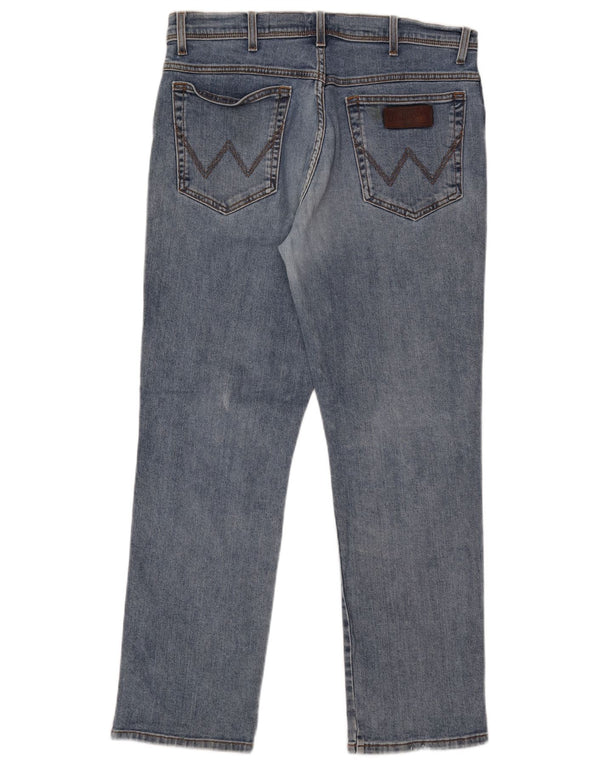 Wrangler Herren Texas Stretch Straight Jeans W36 L30 Blaue Baumwolle
