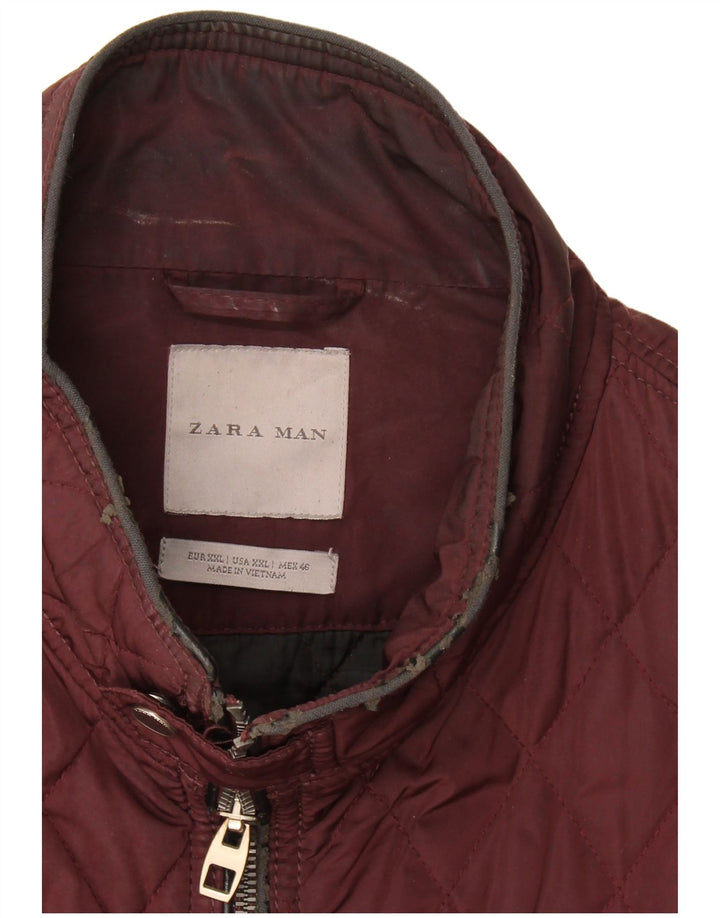 Zara Herren Steppjacke UK 44 2XL Burgund
