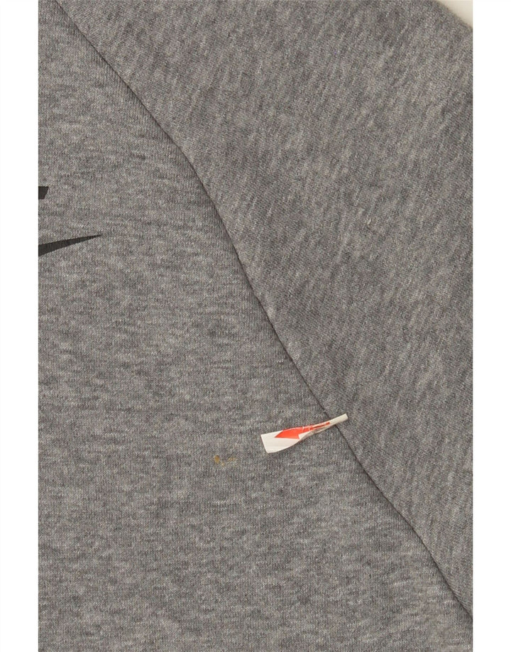 Nike Herren-Kapuzenpullover mit Reißverschluss, groß, grau gefleckte Baumwolle