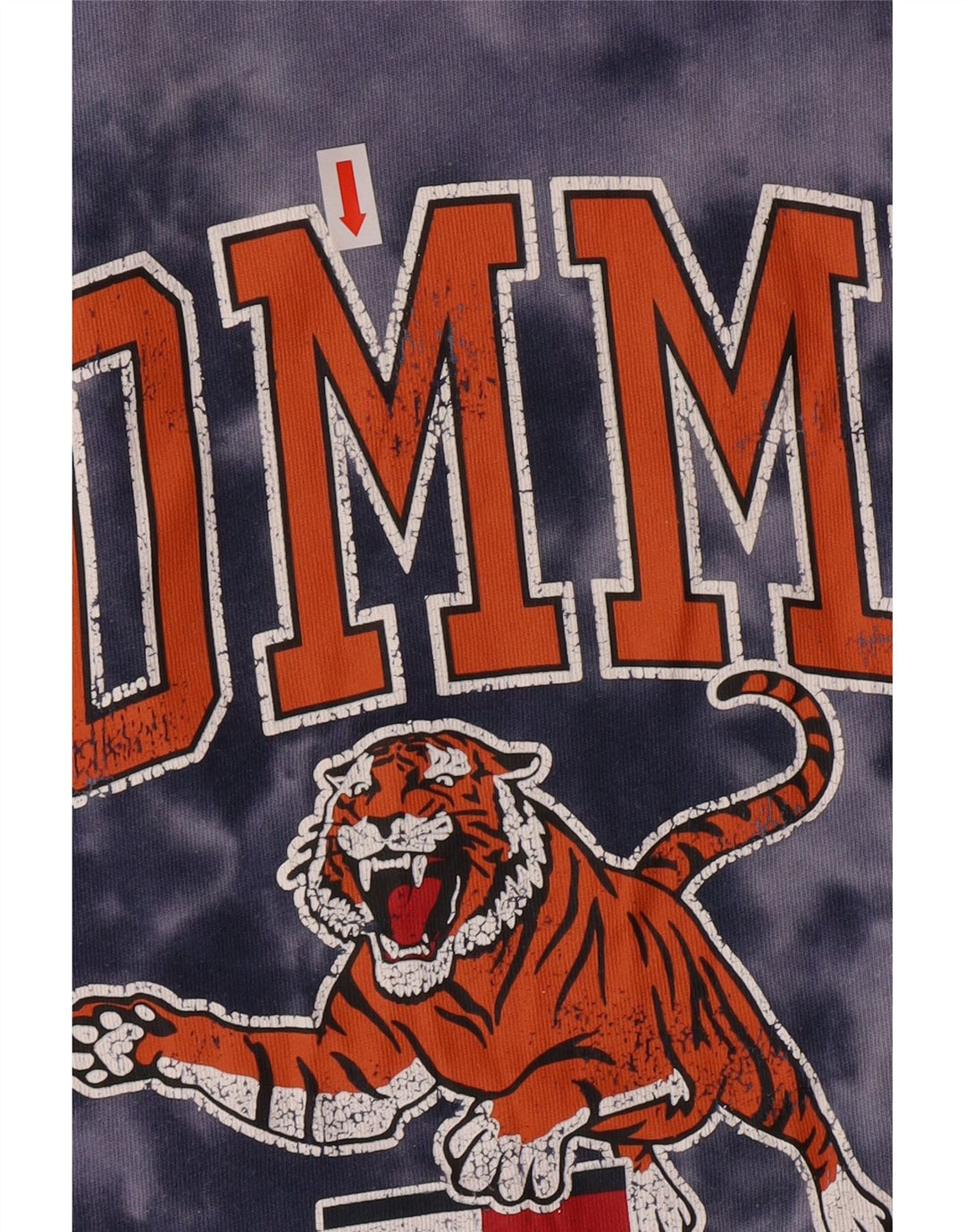 TOMMY HILFIGER Herren-T-Shirt mit Grafik, groß, blau, Batik-Baumwolle