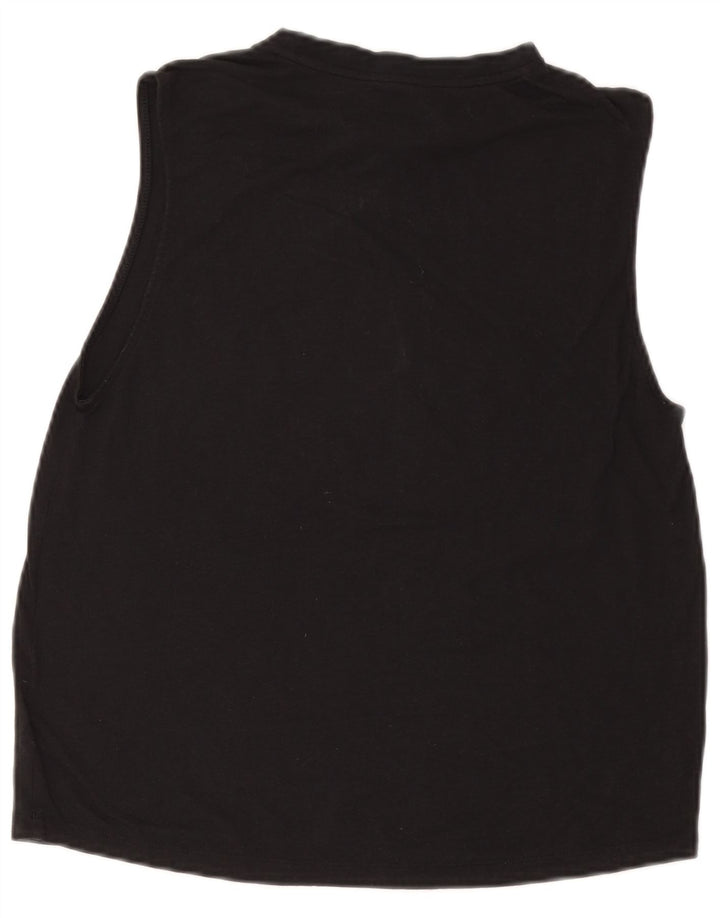 ADIDAS Damen Graphic Vest Top UK 12/14 Mittelschwarzes Polyester