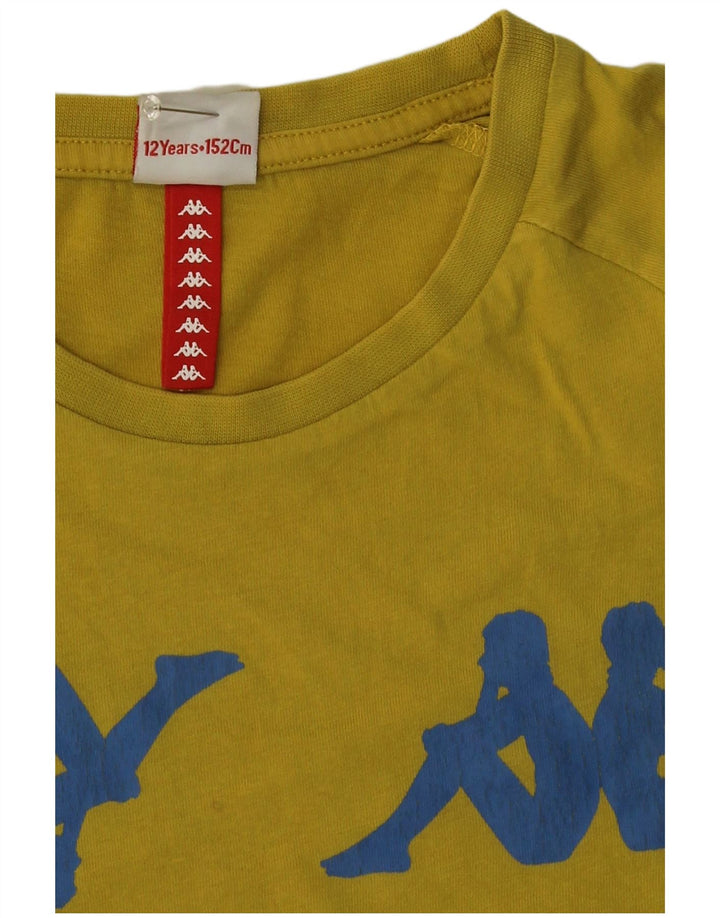 Kappa Jungen Grafik T-Shirt Top 11-12 Jahre Gelb