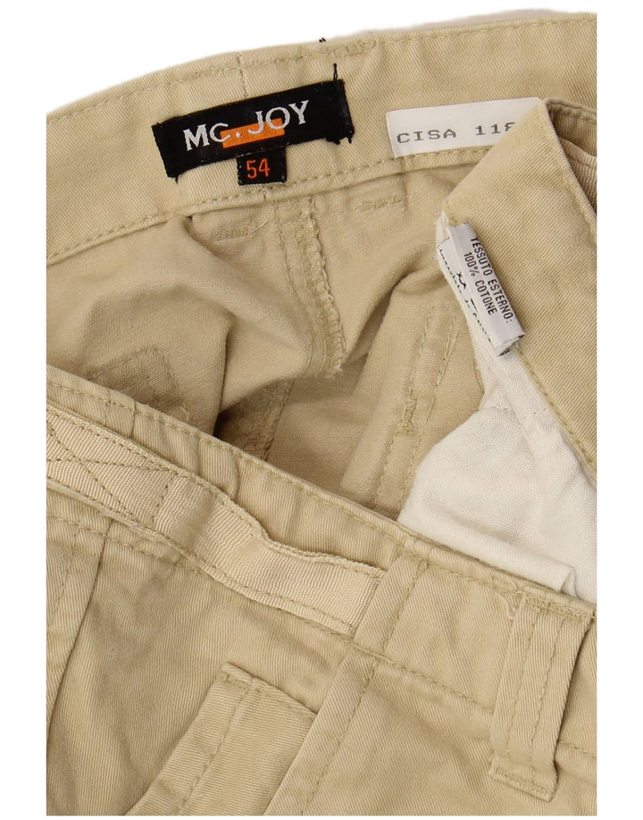 MC Joy Herren gerade Cargohose IT 54 2XL W40 L29 Beige Baumwolle