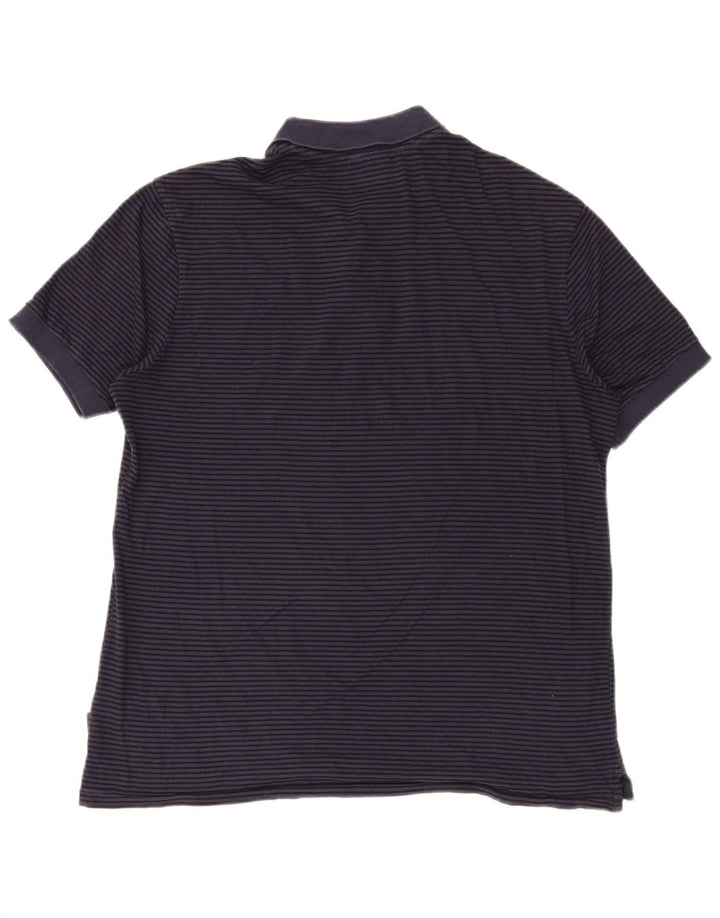 Paul Smith Herren-Poloshirt, groß, marineblau, gestreift, Baumwolle