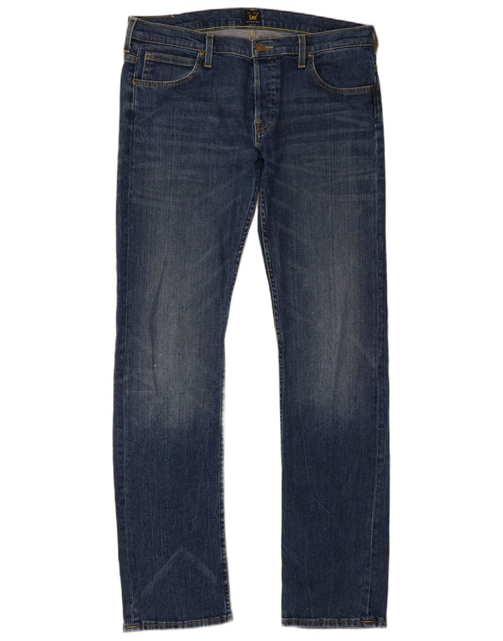 Lee Herren Powell Slim Jeans W34 L34 Marineblau Baumwolle