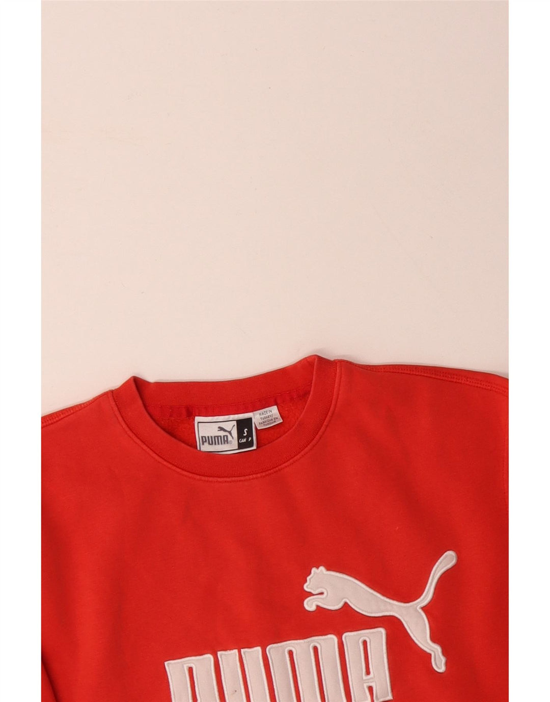 PUMA Herren Graphic Sweatshirt Pullover Small Orange Baumwolle