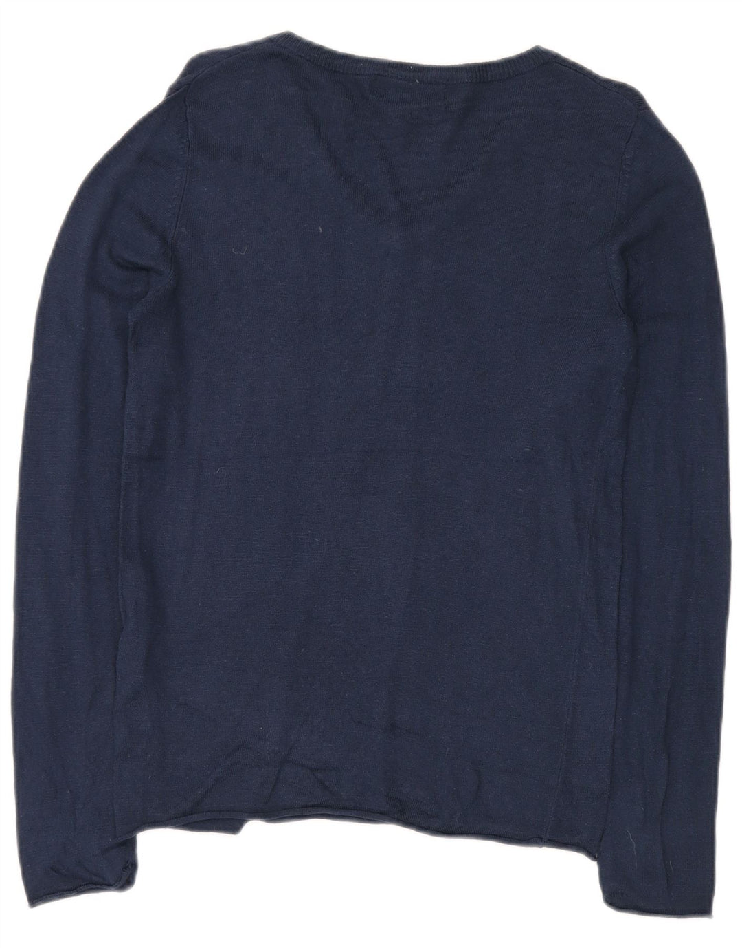 MOSSIMO Damen-Pullover mit V-Ausschnitt, UK 12, mittelmarineblaues Nylon