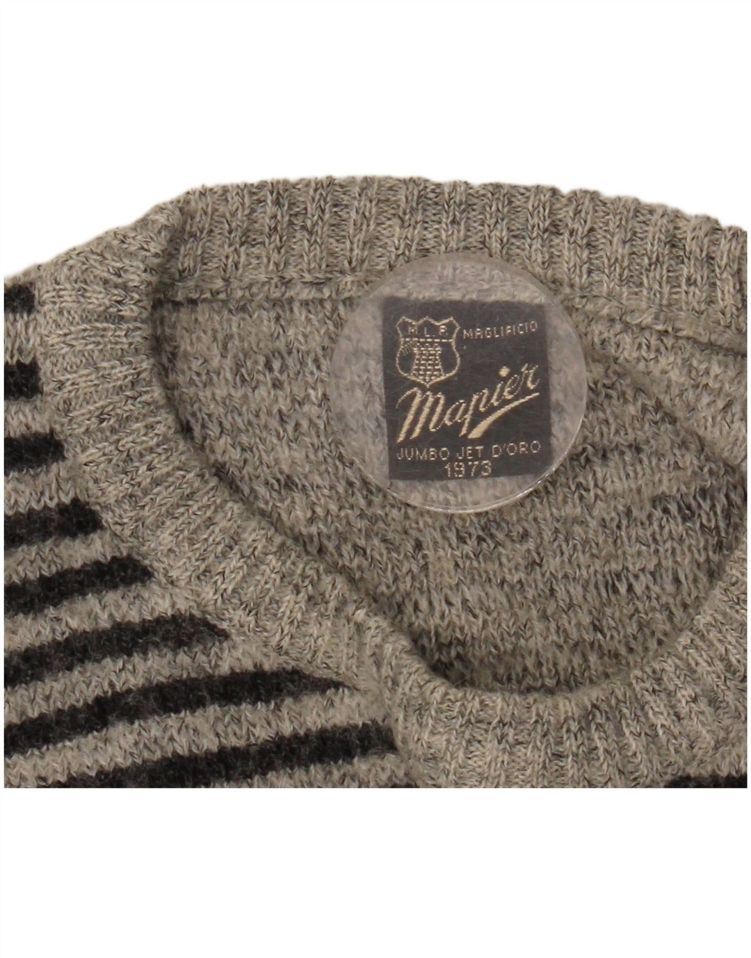 Mapier Herren-Pullover mit Rundhalsausschnitt, klein, grau, geometrisch