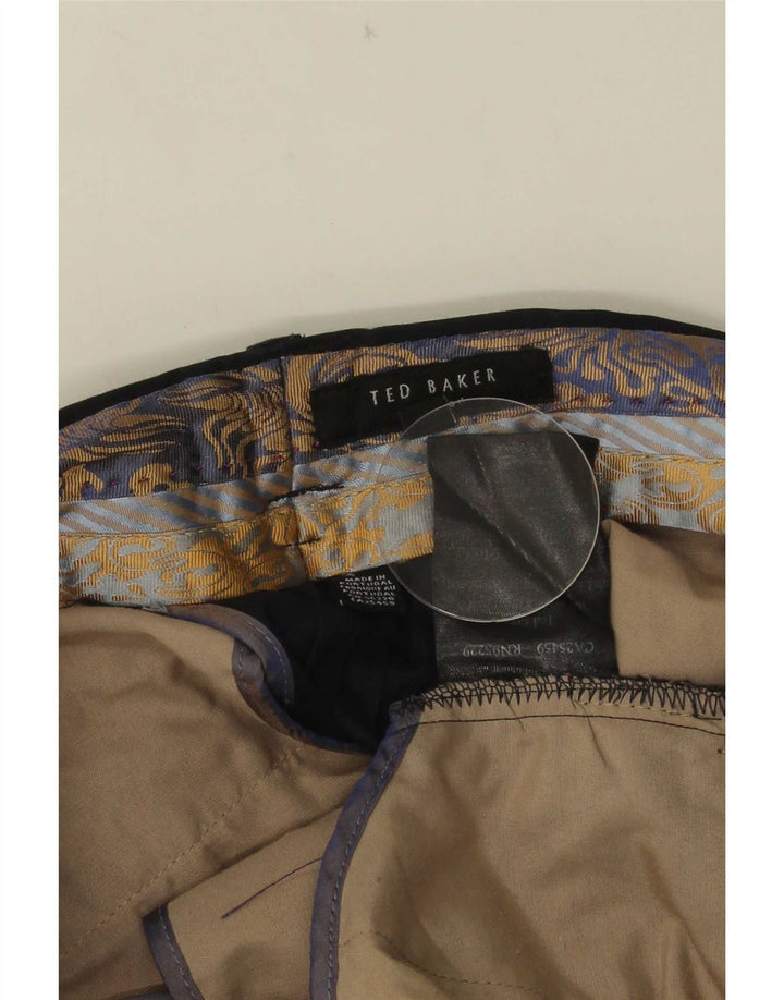 Gerade Anzughose für Herren von Ted Baker, W34, L30, schwarze Baumwolle