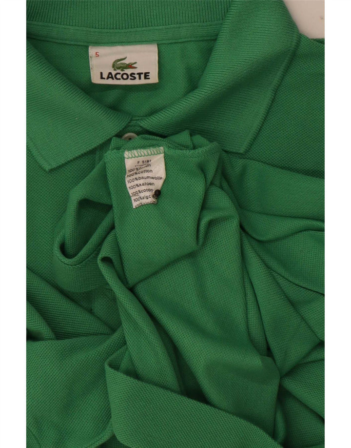 Lacoste Herren-Poloshirt, Größe 5, große grüne Baumwolle
