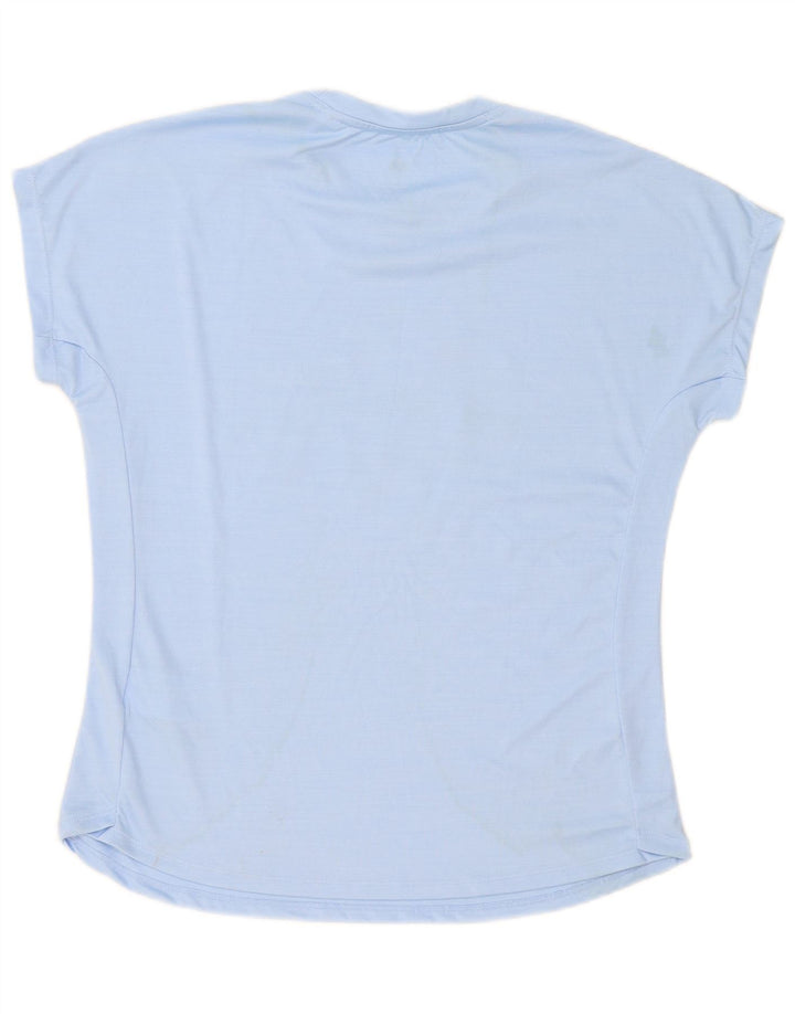 Adidas Damen Grafik T-Shirt Top UK 16/18 Large Blau Polyester