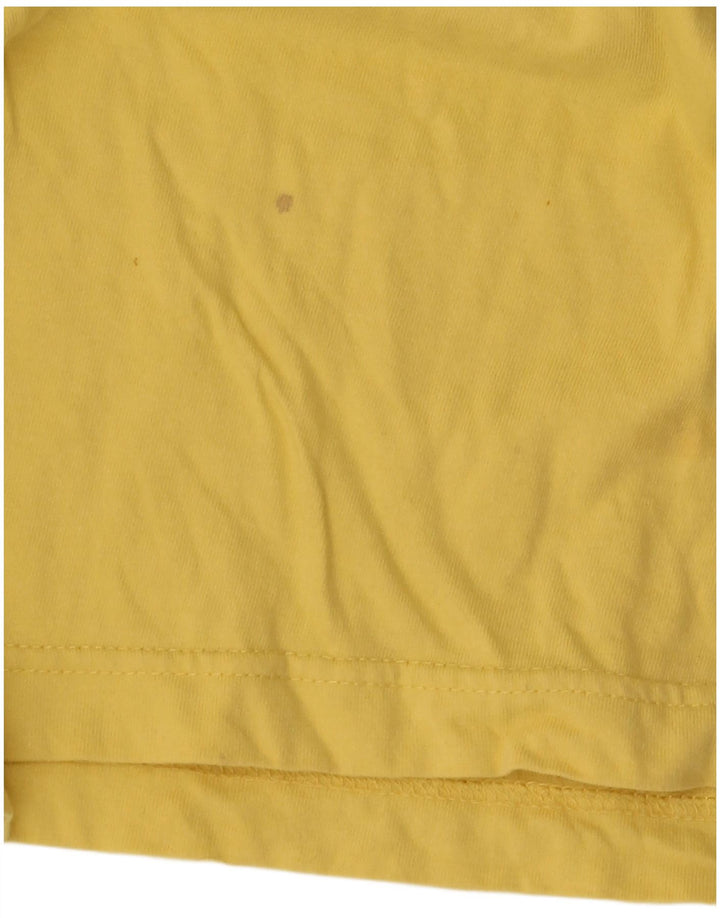 Stefanel Herren-T-Shirt mit Grafik, groß, aus gelber Baumwolle