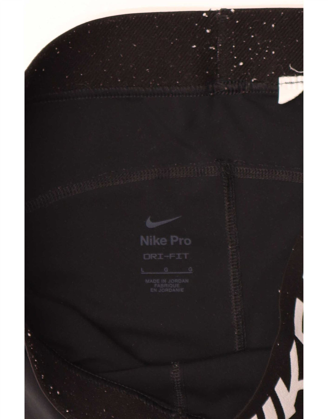 Nike Damen Dri Fit Graphic Leggings UK 14 Large Schwarz