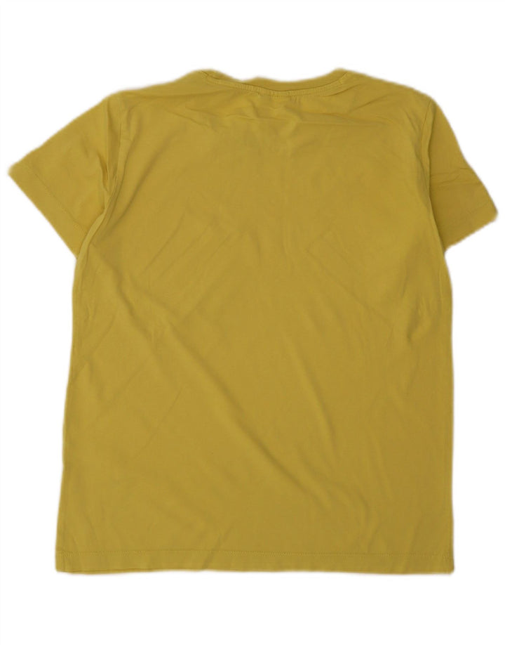 Champion Damen Grafik-T-Shirt-Oberteil UK 12 Mittelgelb