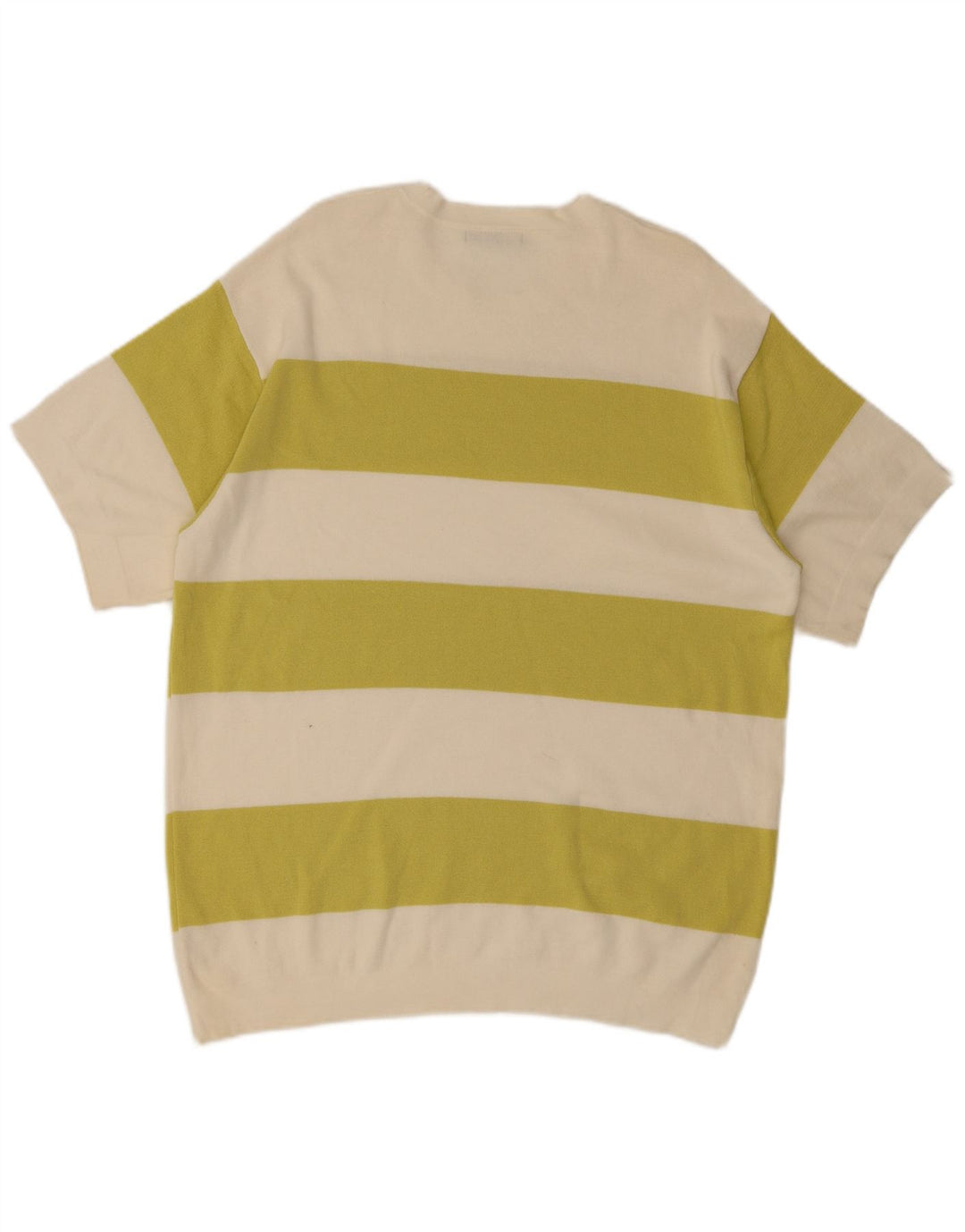 Zara Herren T-Shirt Top Large Off White Colourblock Baumwolle