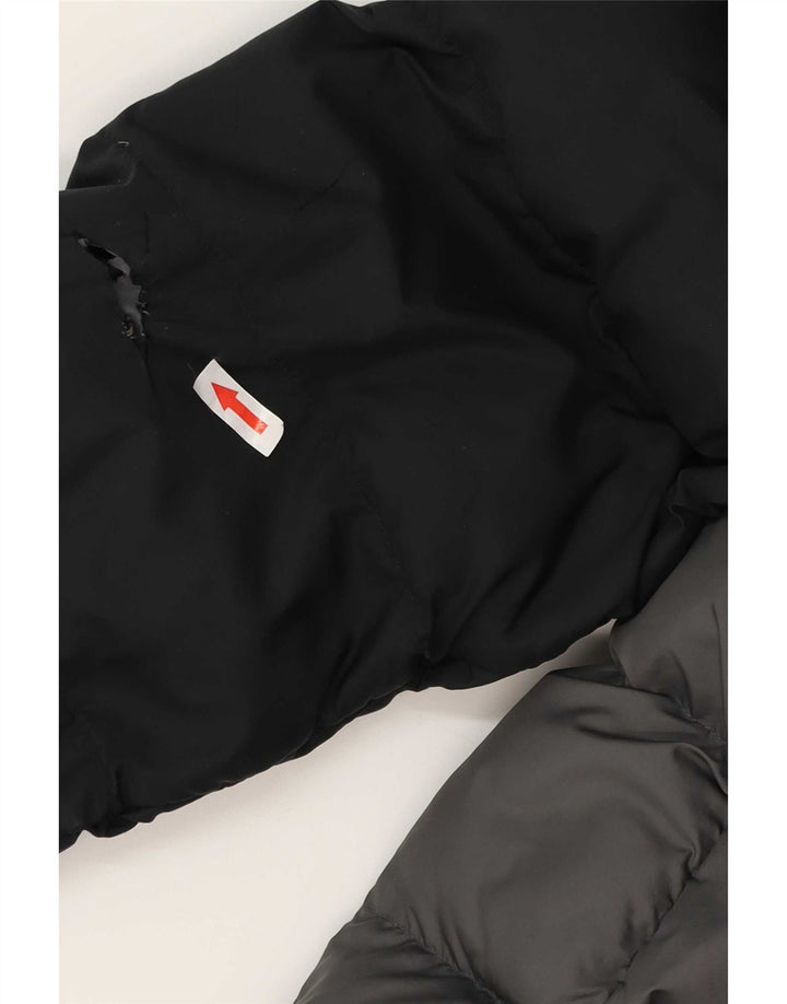 Adidas Jungen wattierte Jacke mit Kapuze, 13–14 Jahre, graues Farbblockdesign