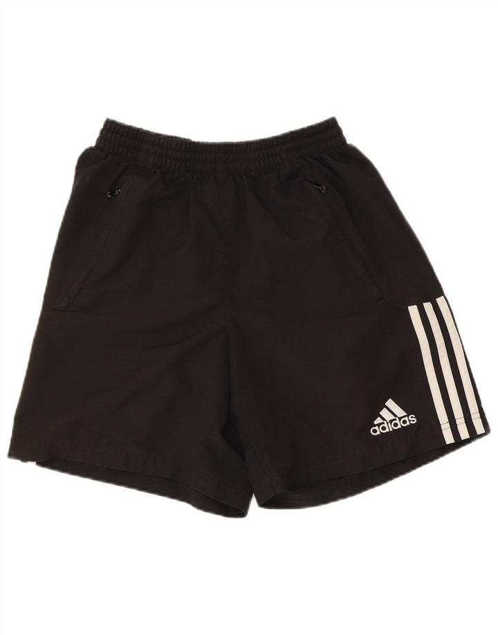 Adidas Damen Sportshorts UK 12 Mittelschwarzes Colourblock-Polyester