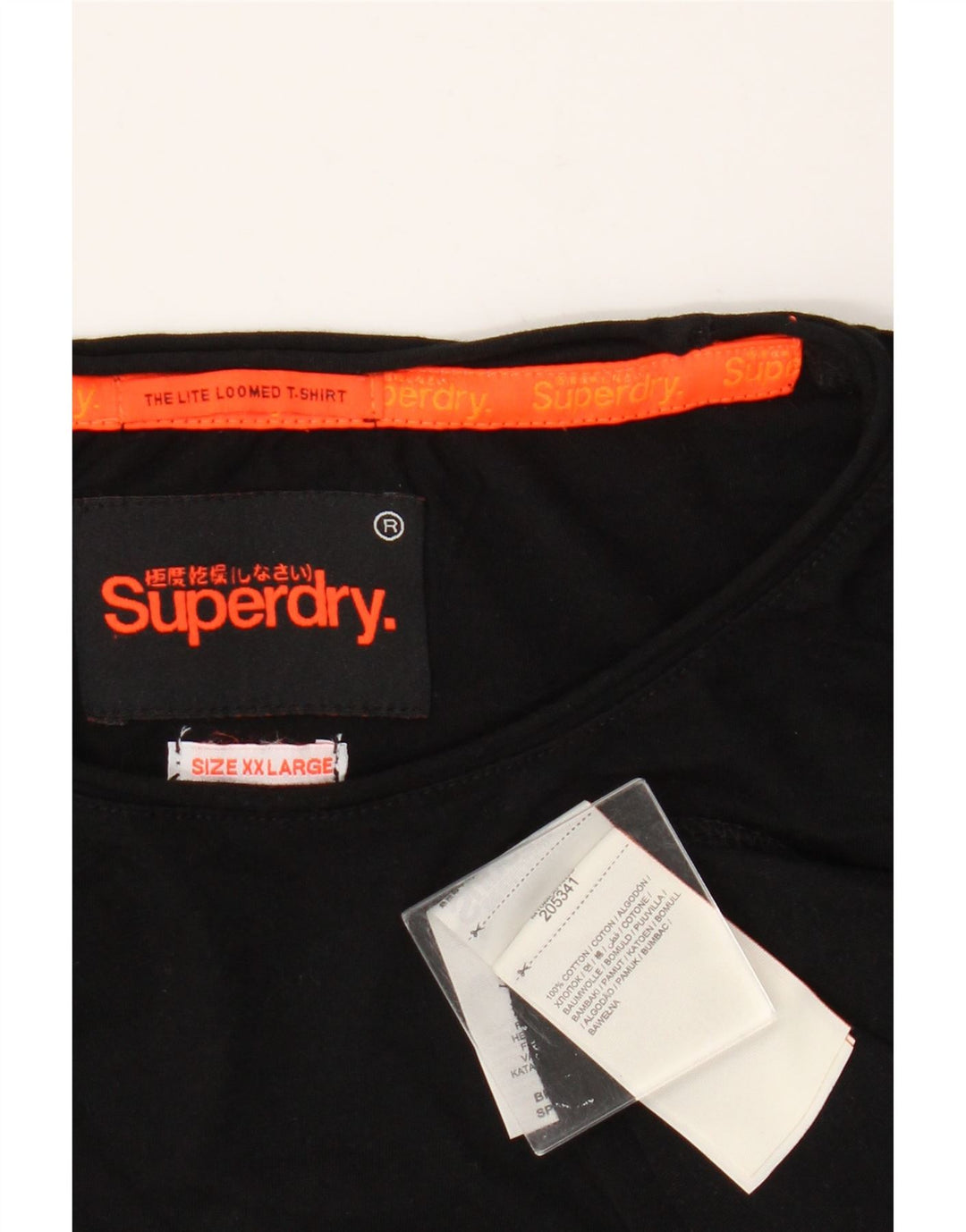 Superdry Herren T-Shirt Top 2XL Schwarz Baumwolle