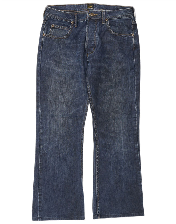 Lee Herren Denver Straight Jeans W33 L30 Blaue Baumwolle