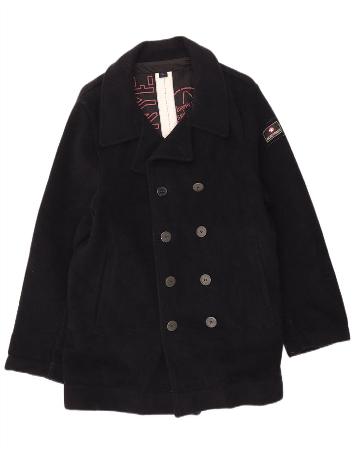 Murphy & Nye Herren Pea Coat UK 40 Große marineblaue Wolle
