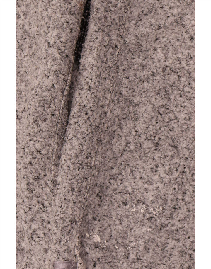Marks & Spencer Damenmantel UK 8 Small Grau geflecktes Polyester
