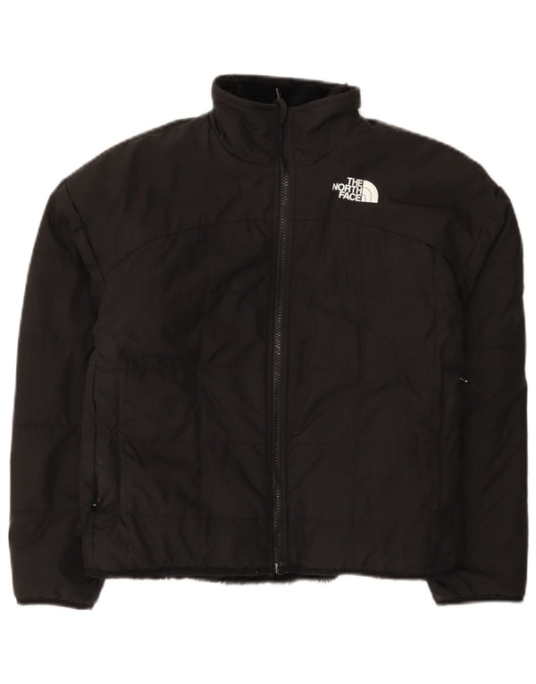 The North Face wendbare wattierte Jacke für Mädchen, 11–12 Jahre, Größe L, Schwarz