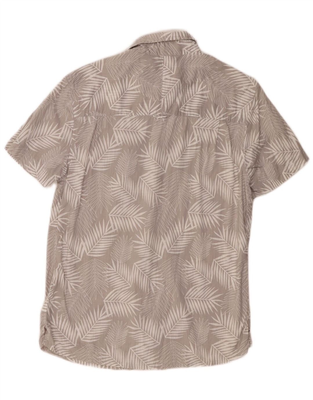 Mountain Warehouse Herren-Kurzarmhemd aus mittelgrauer Baumwolle mit Blumenmuster