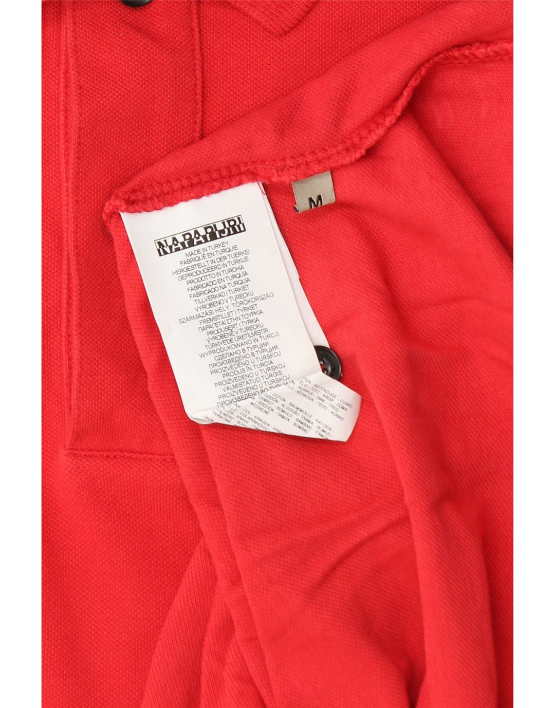 Napapijri Herren-Poloshirt aus mittelroter Baumwolle