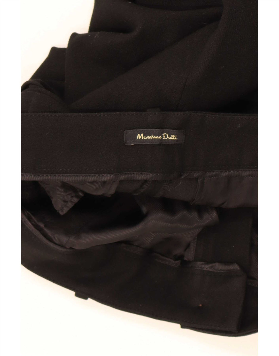 Massimo Dutti Damen gerade geschnittene Hose EU 40 Medium W30 L24 Schwarz
