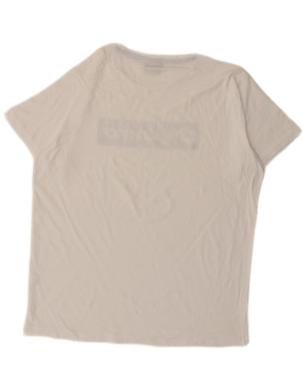 Lotto Womens Graphic T-Shirt Top UK 18 XL White Cotton