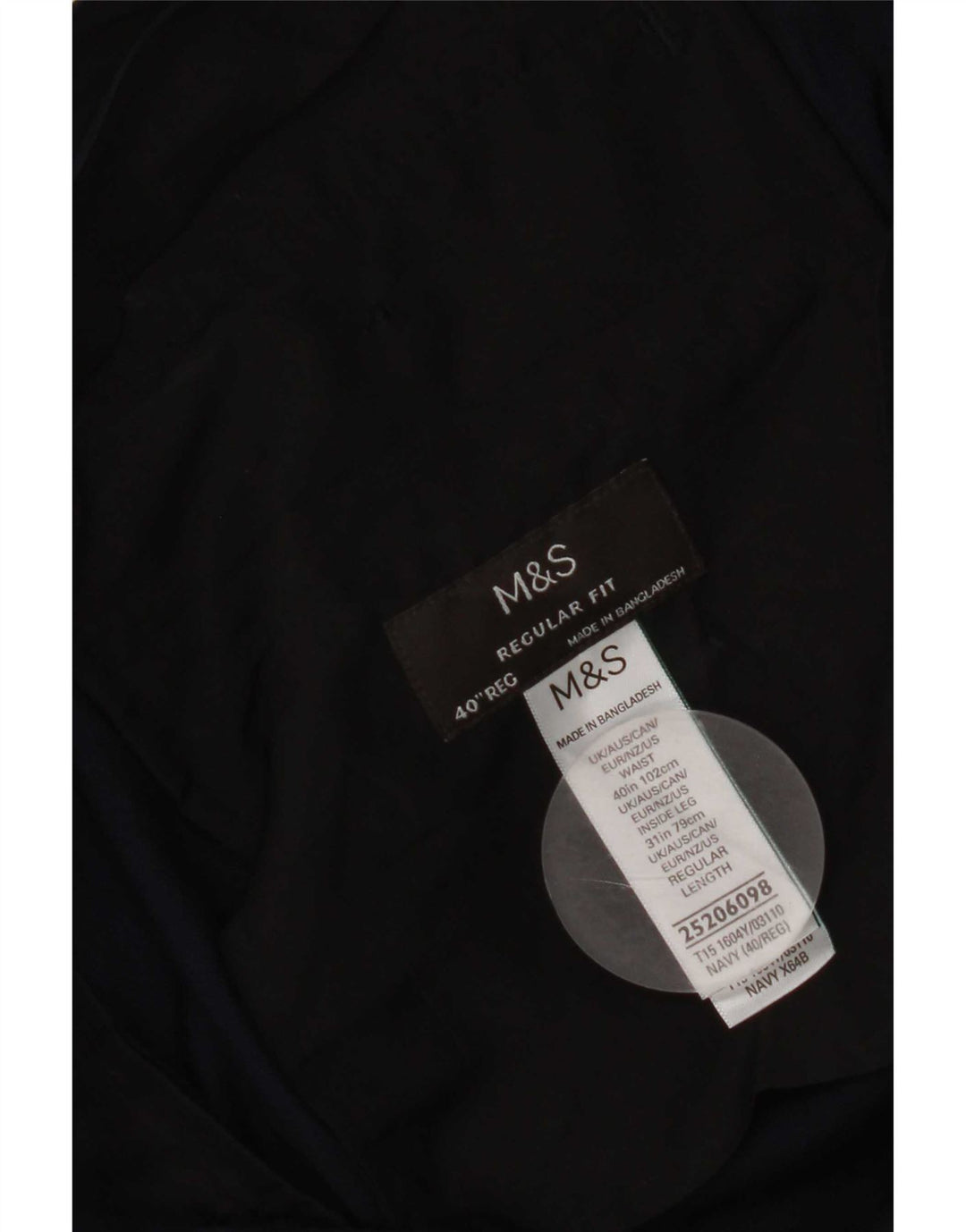 Marks & Spencer Herren-Freizeithose mit normaler Passform, W40 L31, Marineblau