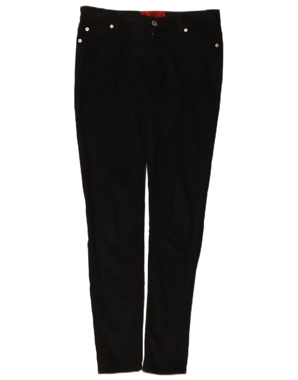 Hugo Boss Womens Slim Corduroy Trousers W26 L29 Black Cotton