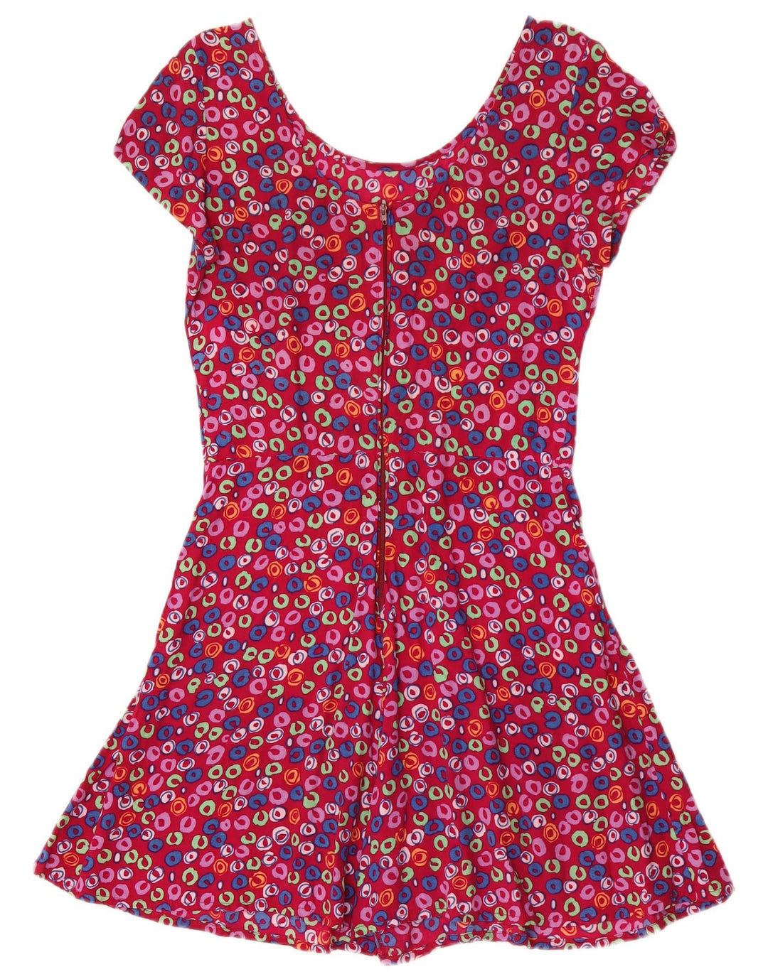 Vintage Damen Playsuit UK 12 Medium Pink Floral