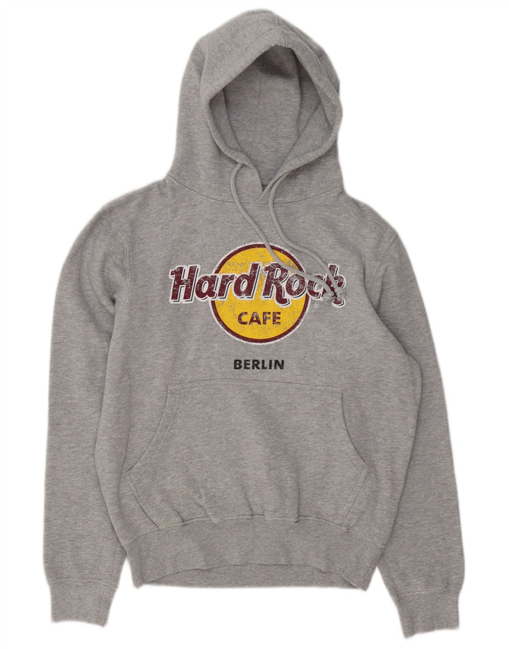 HARD ROCK CAFE Damen Berlin Graphic Hoodie Pullover UK 14 Mittelgrau