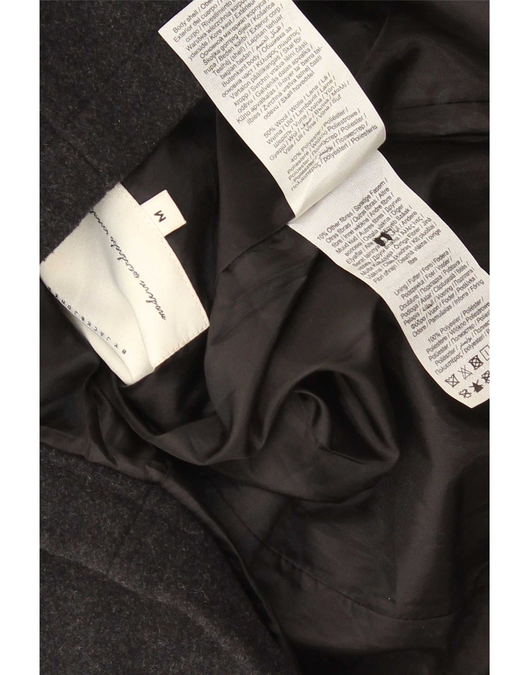 Jack & Jones Herrenmantel UK 38 Mittelschwarze Wolle
