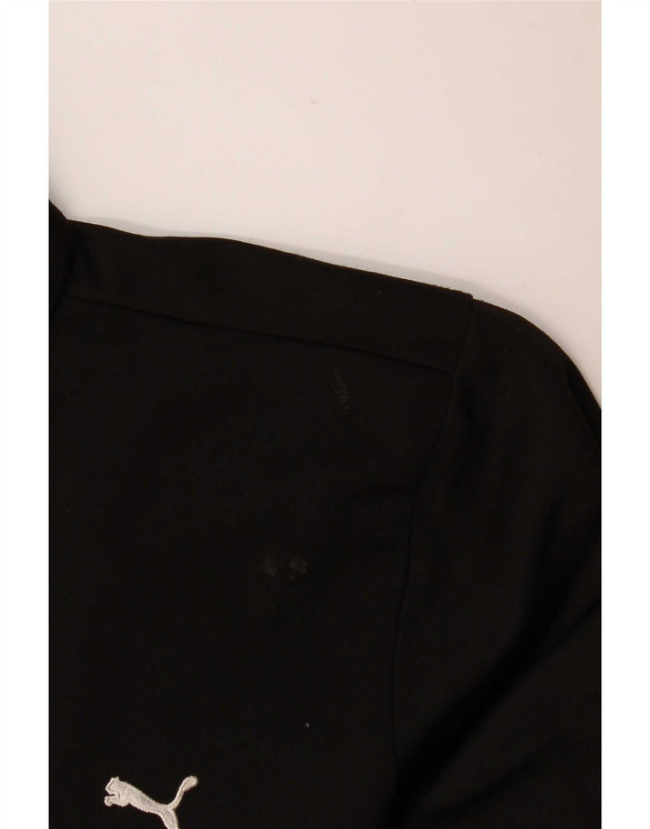 Puma Damen-Trainingsanzug-Top-Jacke, UK 14, groß, schwarzes Farbblock-Polyester