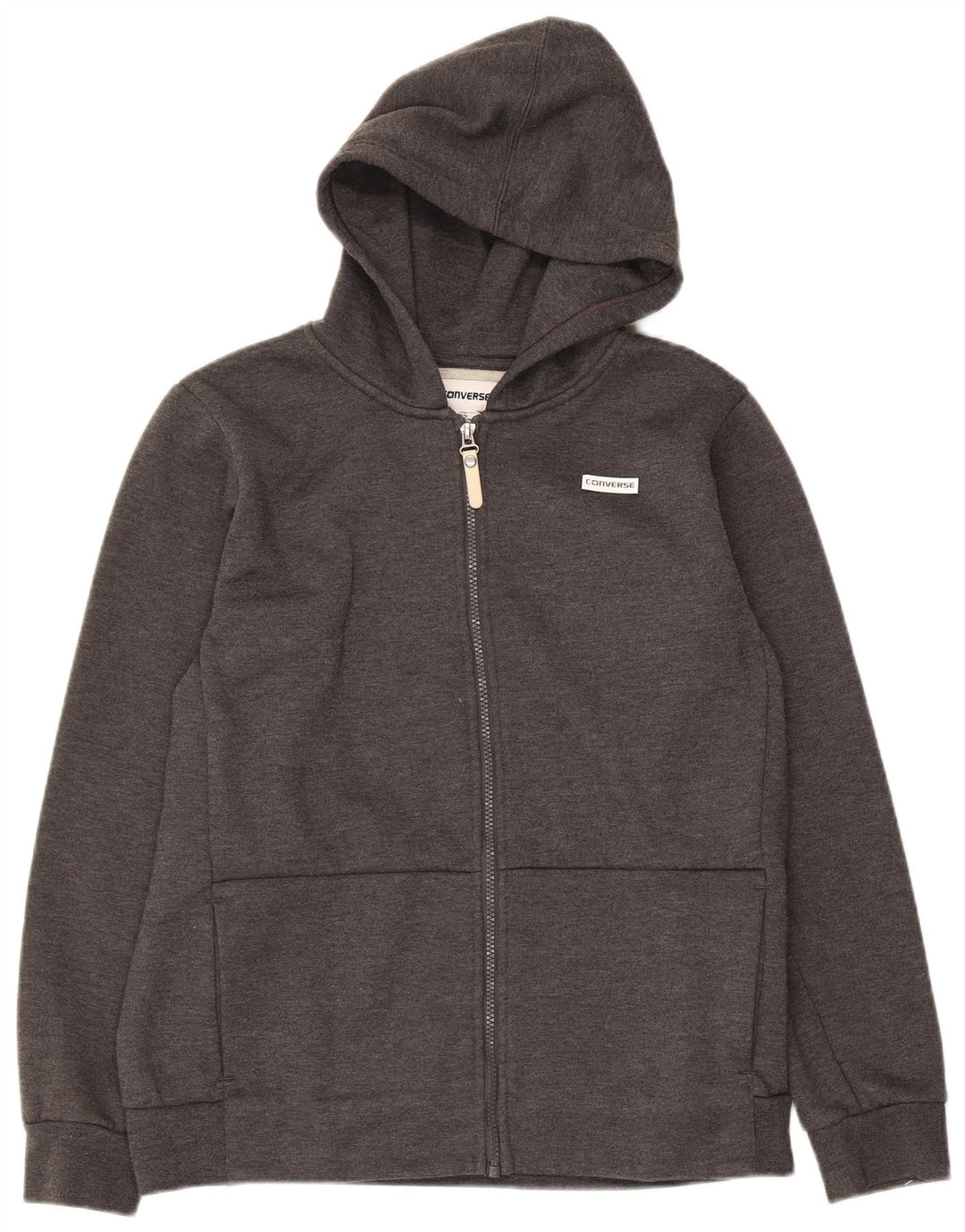 Converse Kapuzenpullover mit Reißverschluss für Jungen, 13–14 Jahre, XL, grau, Polyester