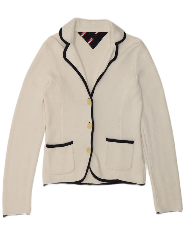Tommy Hilfiger Damen-Blazer mit 3 Knöpfen, Gr. 8, Weiß