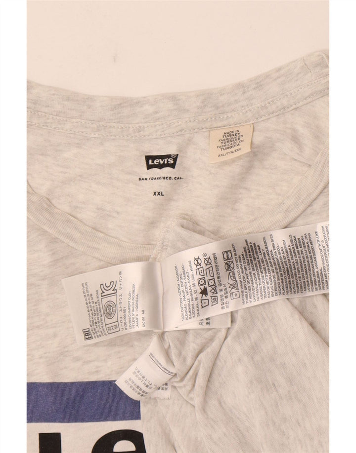 Levi's Herren-T-Shirt mit Grafik, 2XL, grau meliert, Baumwolle