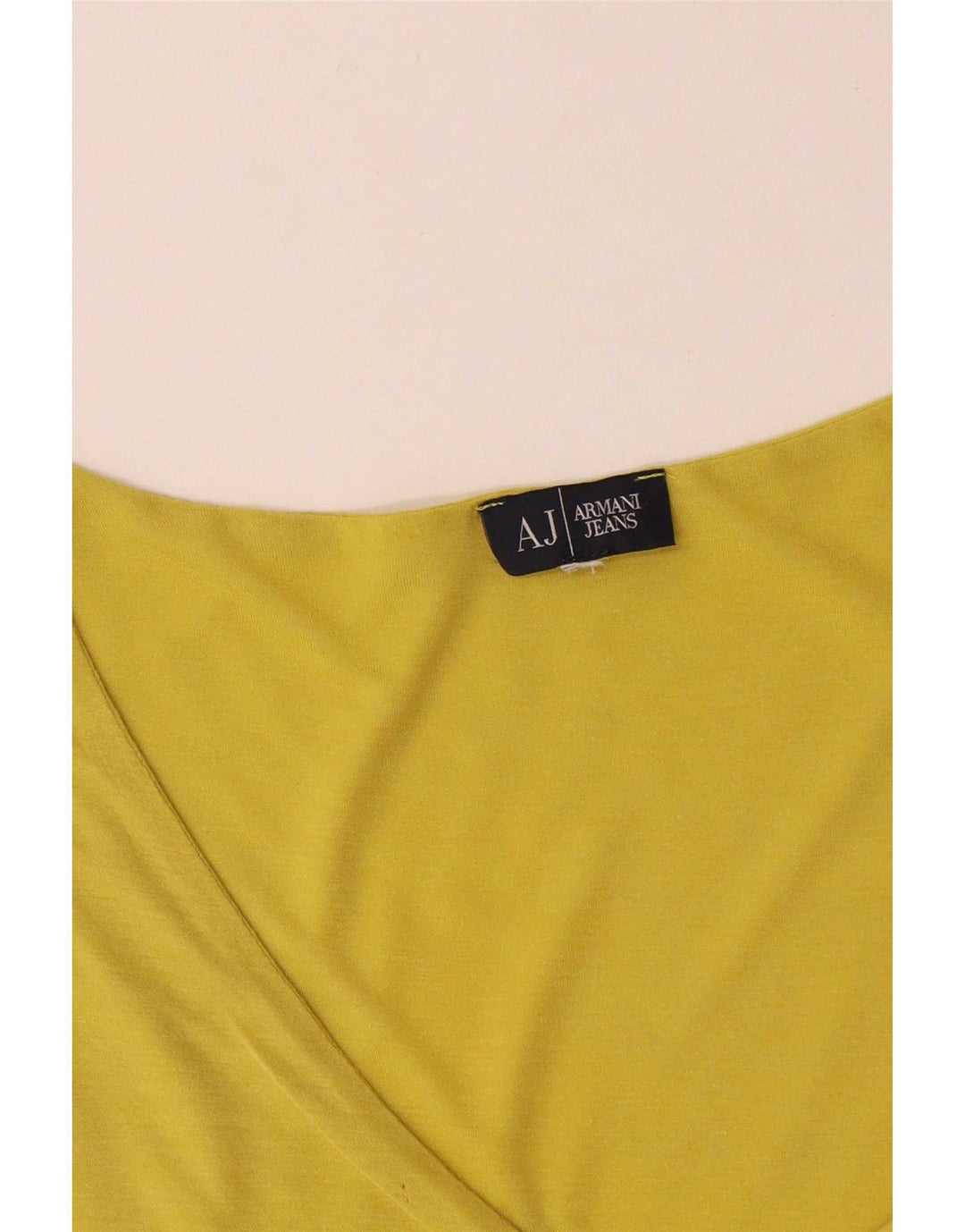 Armani Damen Top Langarm UK 14 Mittelgelb