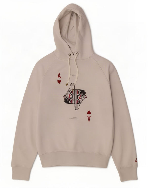 Nike Herren Graphic Hoodie Pullover UK 36/38 Small Weiße Baumwolle