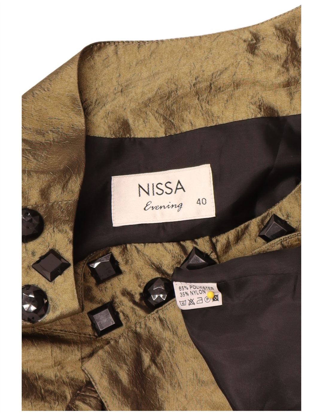 Nissa Damen-Bolero-Oberteil mit 3/4-Ärmeln, EU 40, mittleres Khaki, Polyester