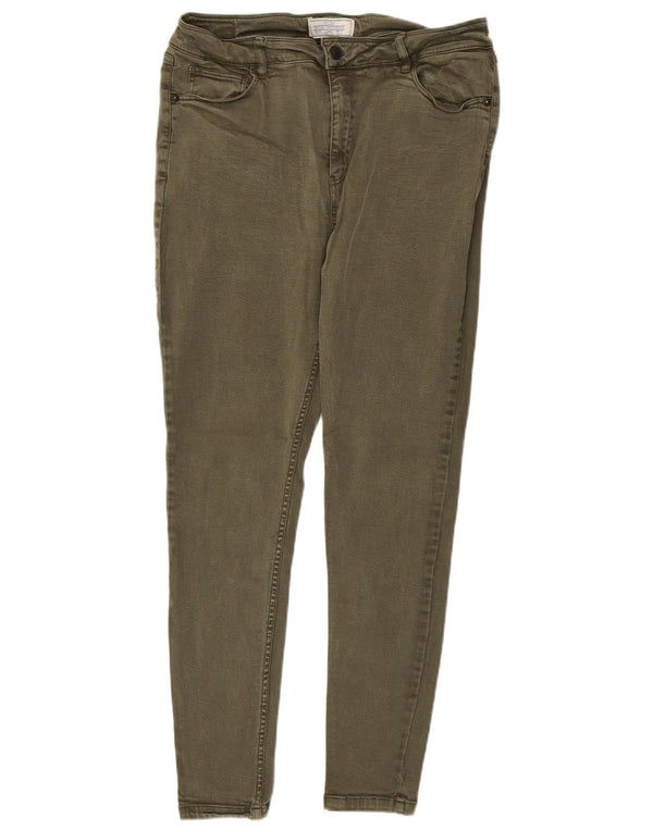 Fat Face Damen Harlow High Waist Jegging Jeans UK 14 Large W34 L28 Khaki
