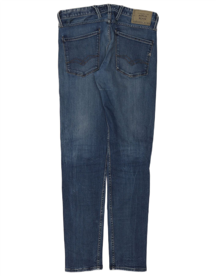 Replay Damen Anbass Slim Jeans W29 L31 Blau