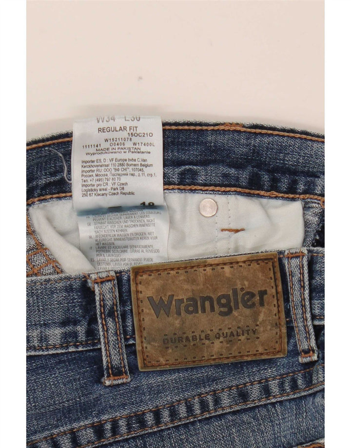 Wrangler Herren-Jeans mit normaler Passform, gerade Passform, W34, L30, Blau, Baumwolle